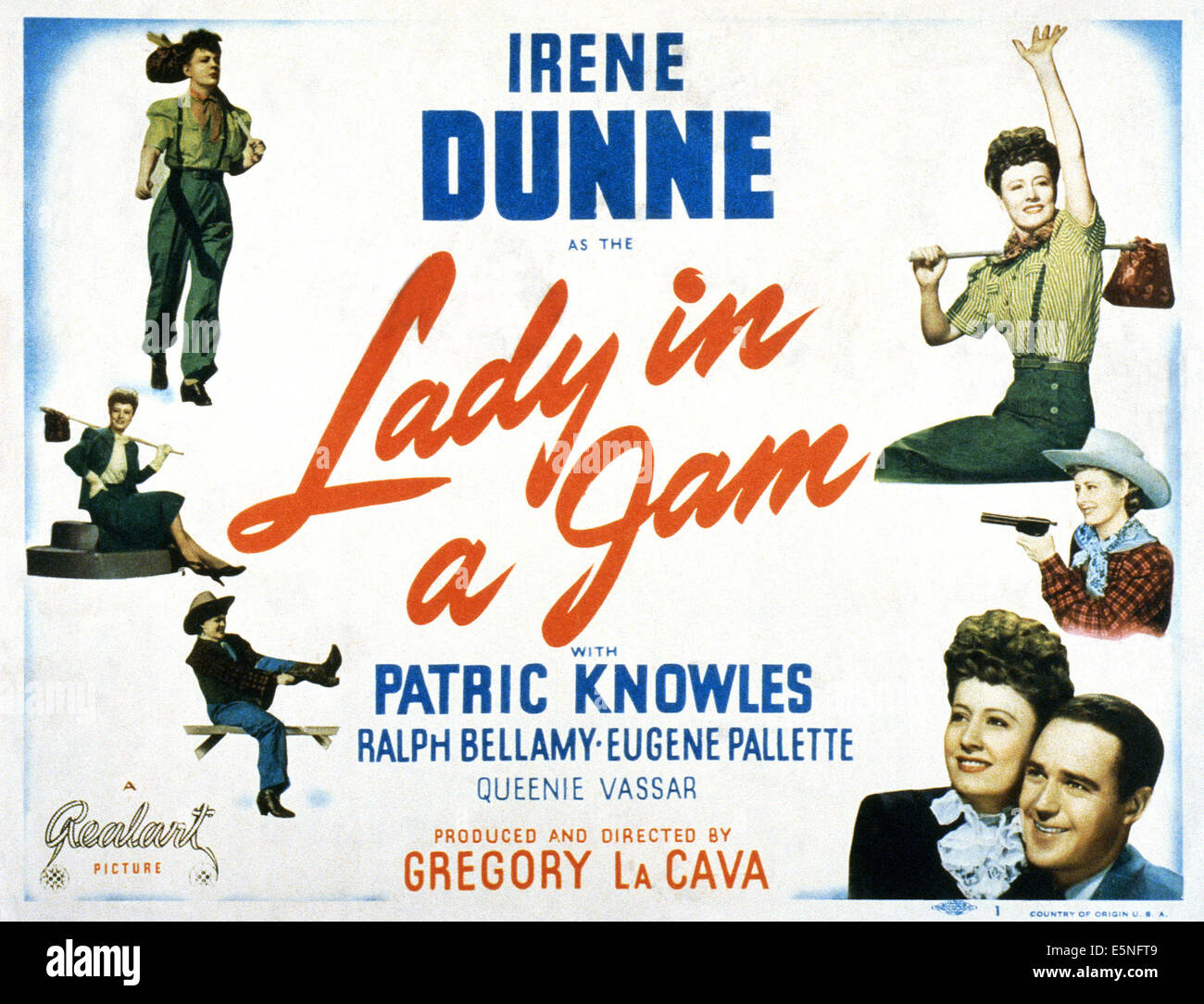 LADY IN A JAM, bottom right: Irene Dunne, Patric Knowles, 1942 Stock ...