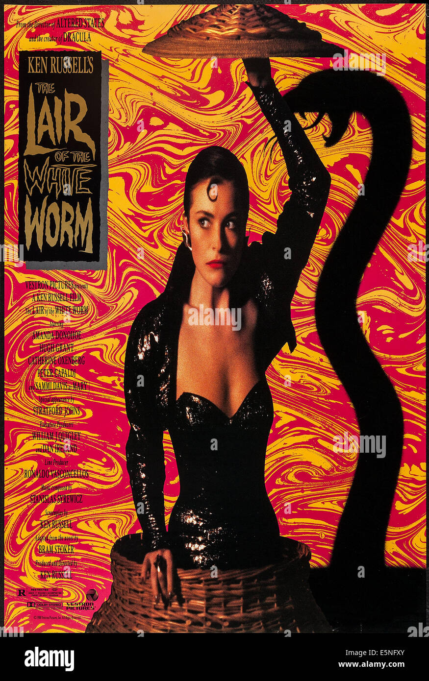 THE LAIR OF THE WHITE WORM, poster, Amanda Donohoe, 1988. ©Vestron Pictures/courtesy Everett Collection Stock Photo