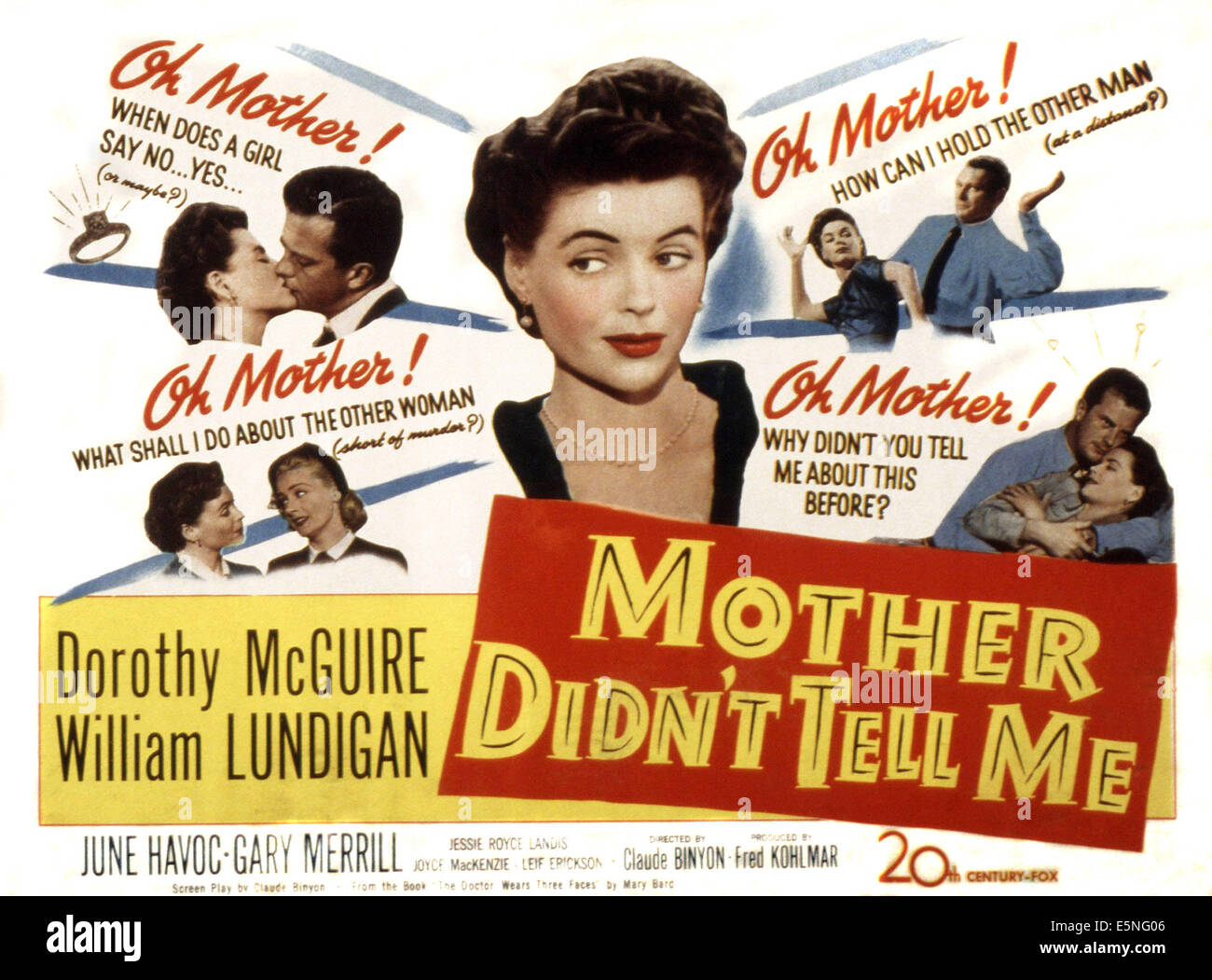 MOTHER DIDN'T TELL ME, Dorothy McGuire, 1950, ©20th Century Fox, TM & Copyright / Courtesy: Everett Collection Stock Photo