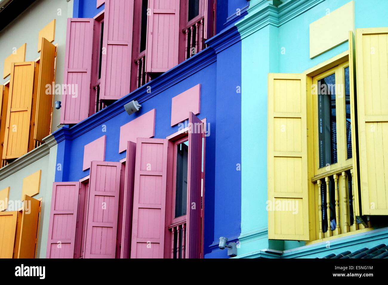 SINGAPORE Brightly coloured buildings at Clarke Quay house trendy restaurants, pubs, and clubs