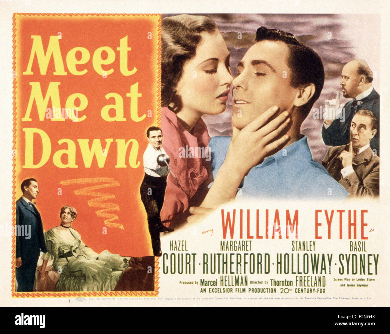 MEET ME AT DAWN, William Eythe (sword), kissing from left: Hazel Court, William Eythe, 1947, TM & Copyright © 20th Century Fox Stock Photo