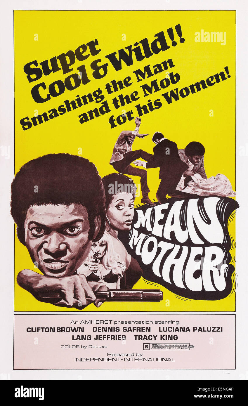 MEAN MOTHER, Dobie Gray as Clifton Brown (left), 1974 Stock Photo