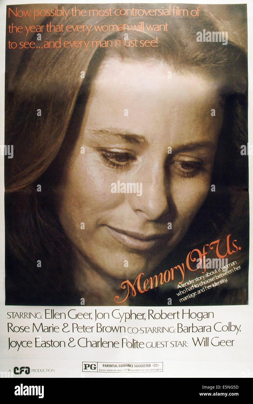 MEMORY OF US, US poster, Ellen Geer, 1974 Stock Photo - Alamy