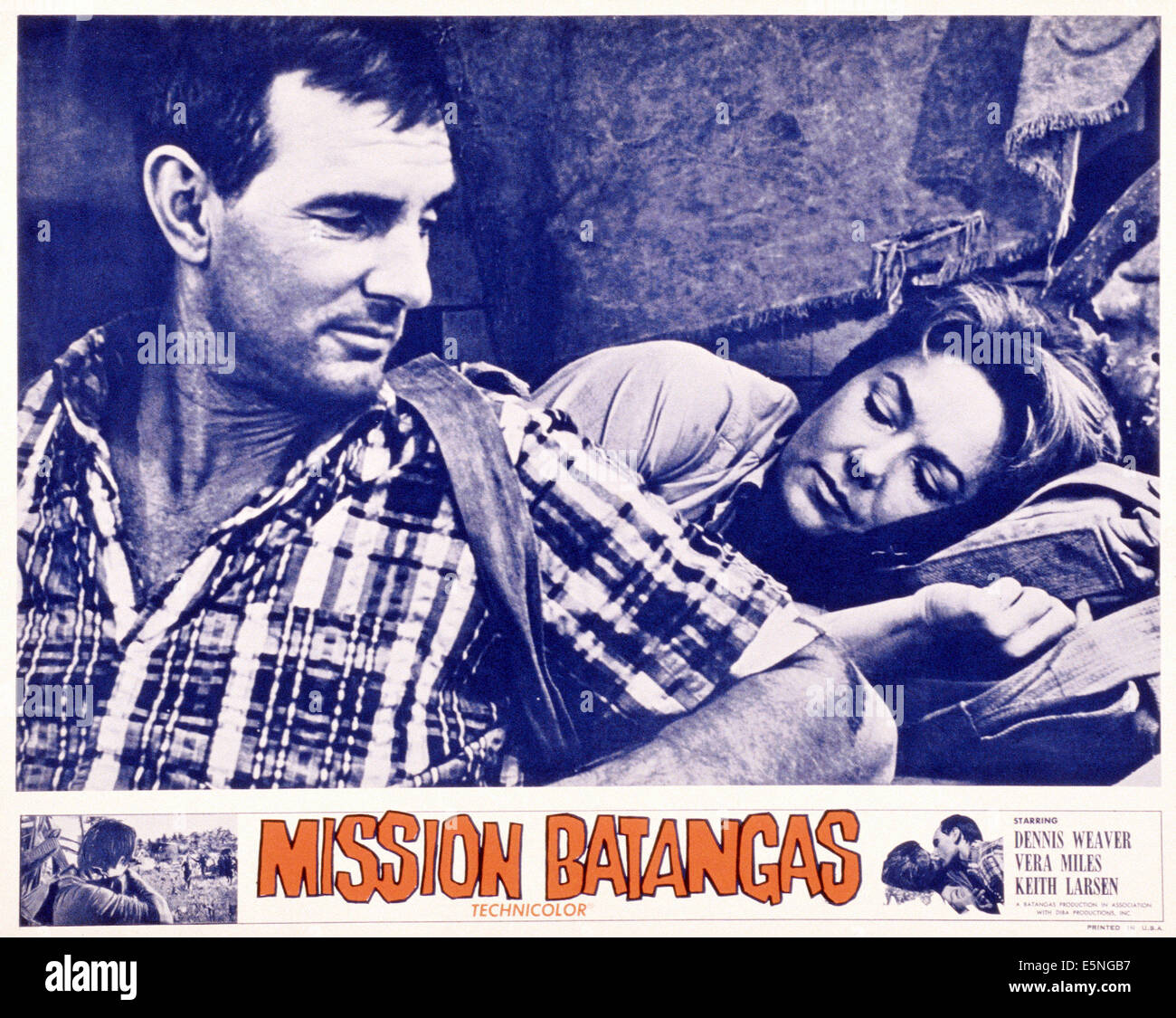 MISSION BATANGAS, from left: Dennis Weaver, Vera Miles, 1968 Stock Photo