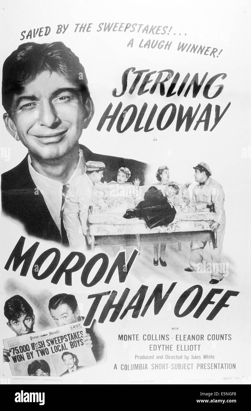 MORON THAN OFF, Sterling Holloway, 1946 Stock Photo