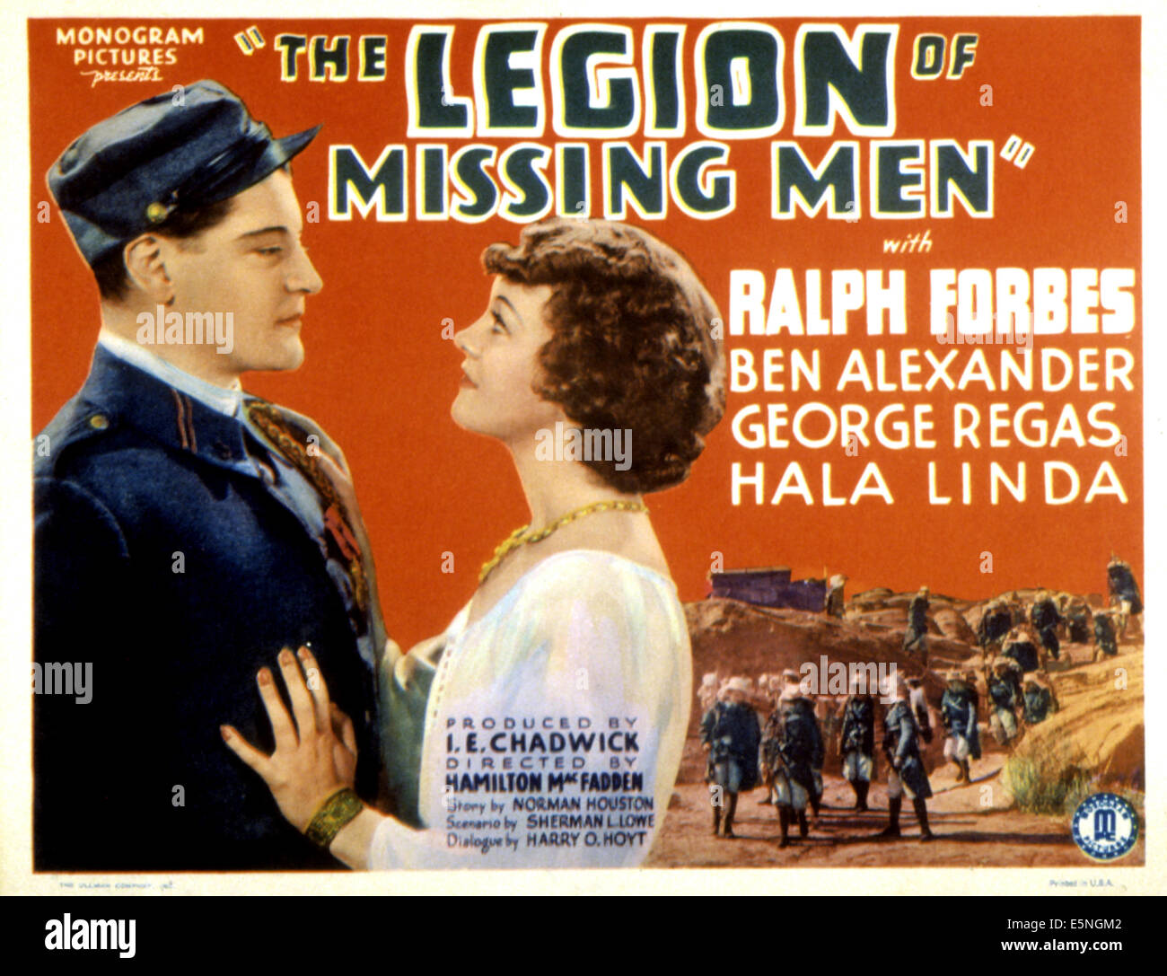 LEGION OF MISSING MEN, Ralph Forbes, Hala Linda, 1937 Stock Photo