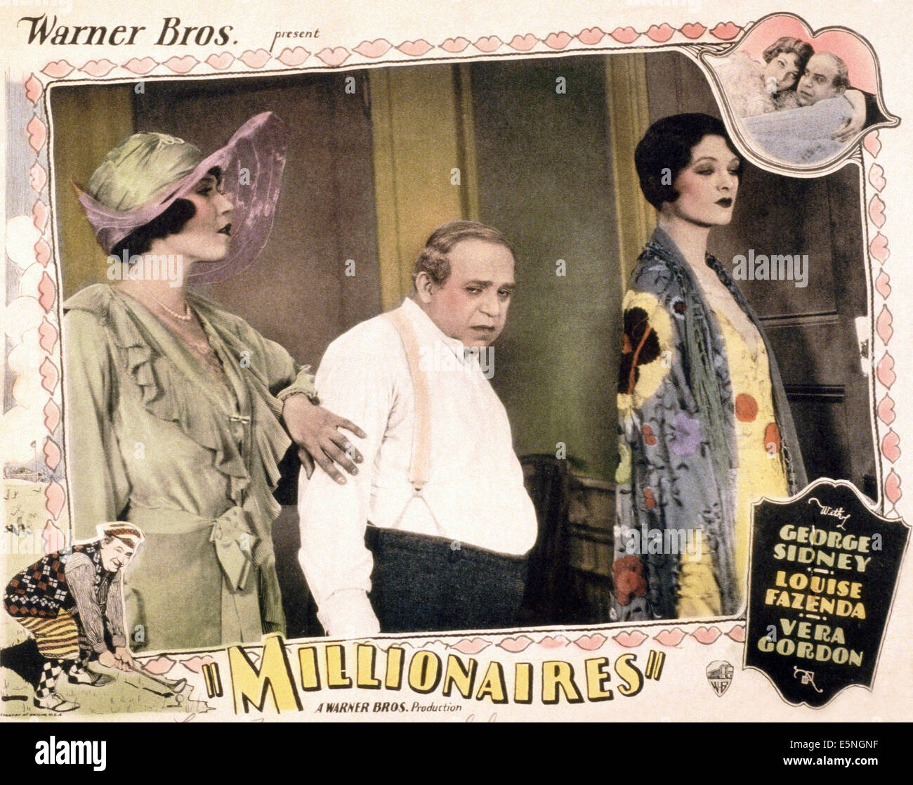 MILLIONAIRES, from left: Louise Fazenda, George Sidney, Myrna Loy, 1926 Stock Photo