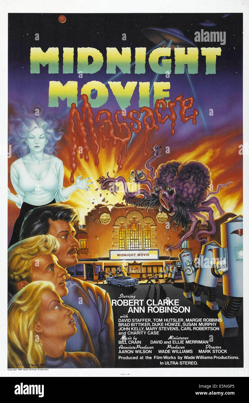 MIDNIGHT MOVIE MASSACRE, US poster, 1988. ©Image Entertainment/courtesy Everett Collection Stock Photo