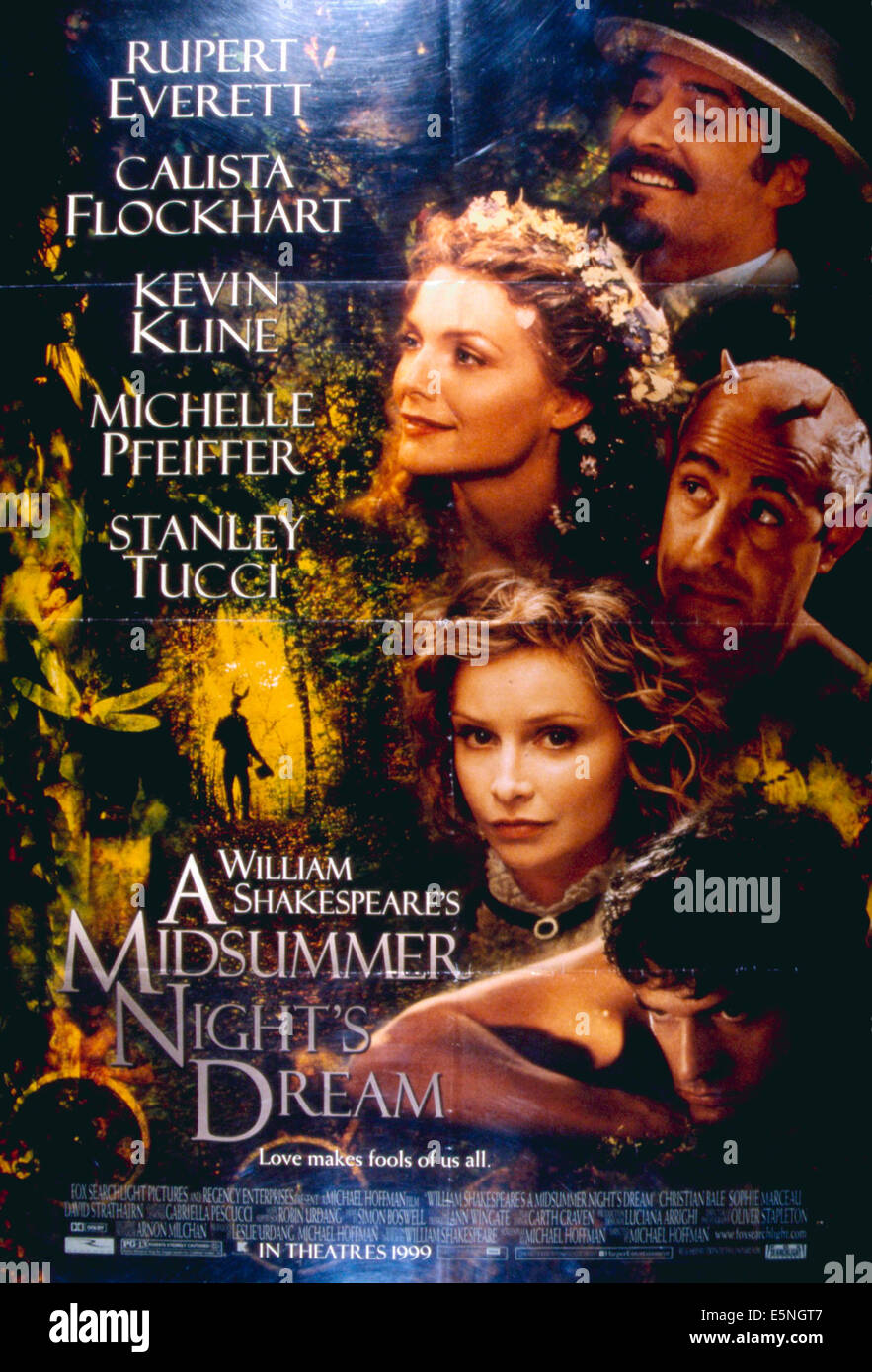 A MIDSUMMER NIGHT'S DREAM, Michelle Pfeiffer, Kevin Kline, Stanley Tucci, Calista Flockhart, Rupert Everett, 1999. TM and Stock Photo