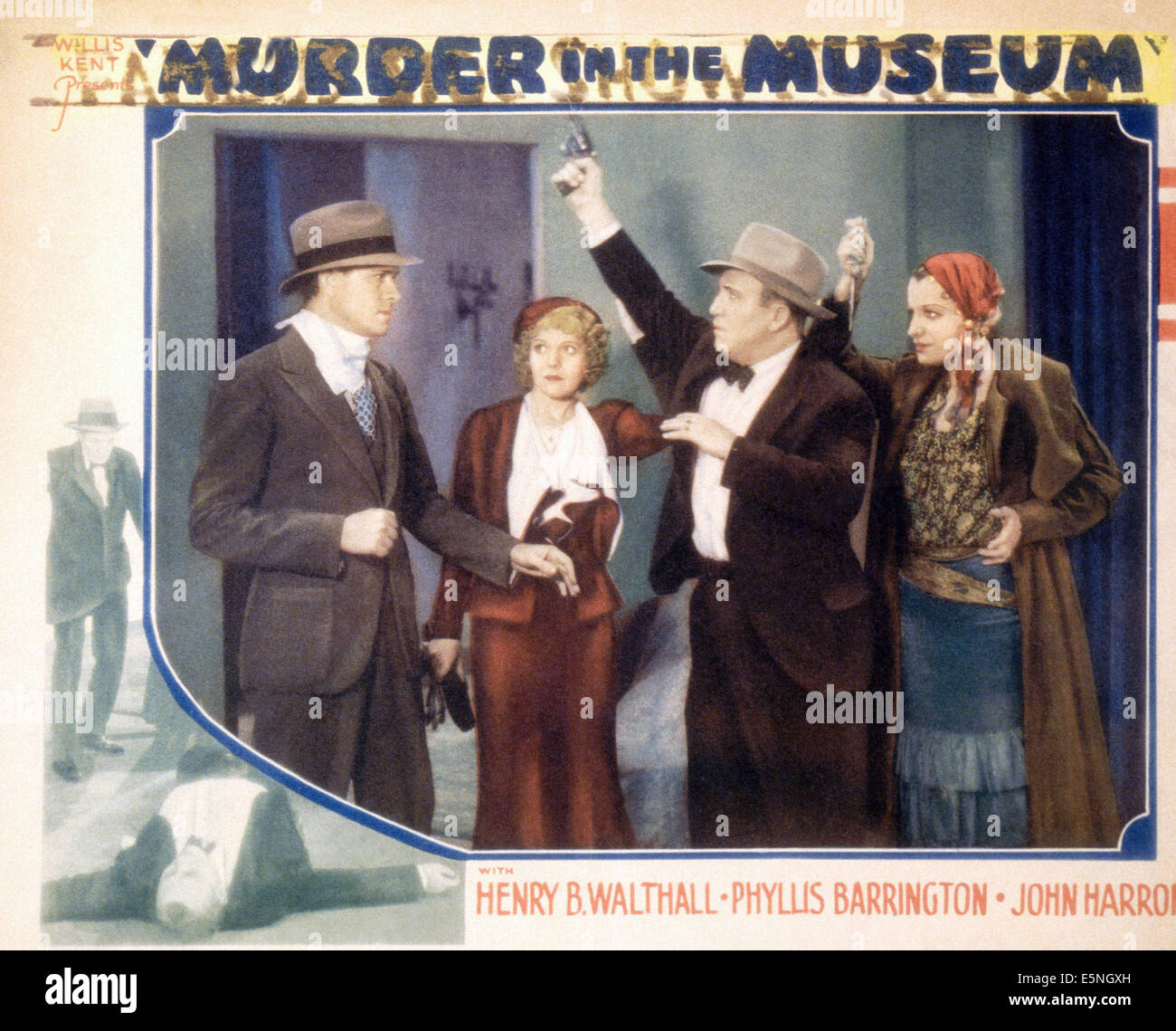 THE MURDER IN THE MUSEUM, US lobbycard, from left: John Harron, Phyllis