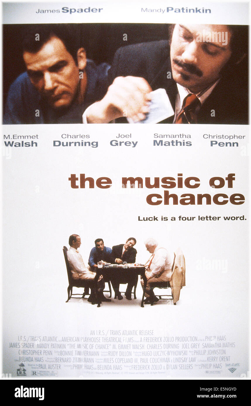 THE MUSIC CHANCE, US poster, top from left: Mandy Patinkin, James Spader,  bottom from left: Joel Grey, Mandy Patinkin, James Stock Photo - Alamy