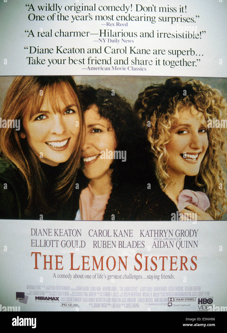 THE LEMON SISTERS, U.S. poster, from left: Diane Keaton, Kathryn Grody, Carol Kane, 1989. ©Miramax Films/courtesy Everett Stock Photo