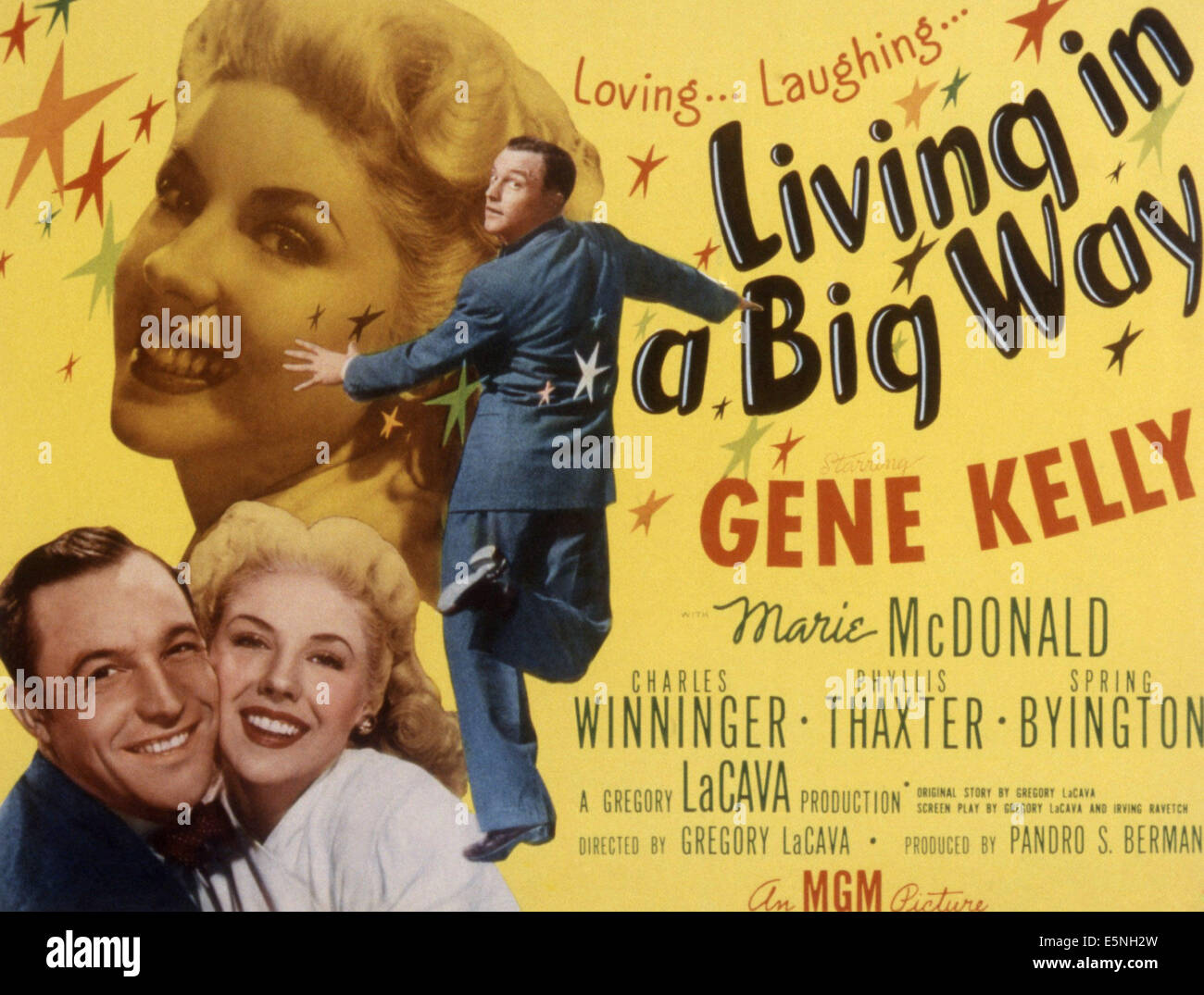 LIVING IN A BIG WAY, Gene Kelly, Marie McDonald, 1947 Stock Photo