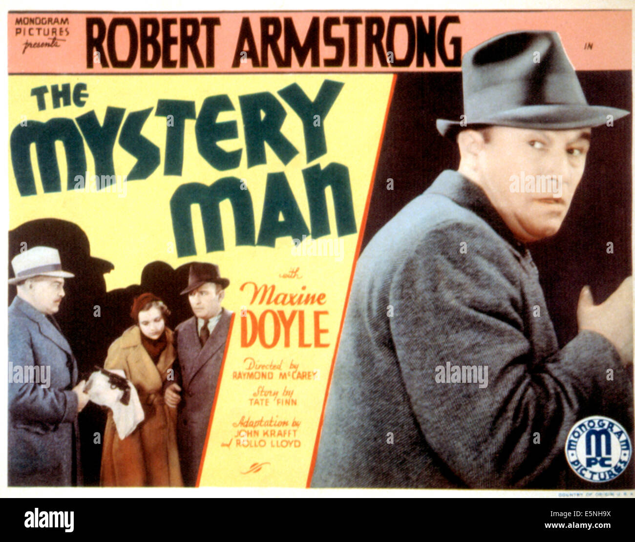 THE MYSTERY MAN, Robert Armstrong, Maxine Doyle, 1935 Stock Photo