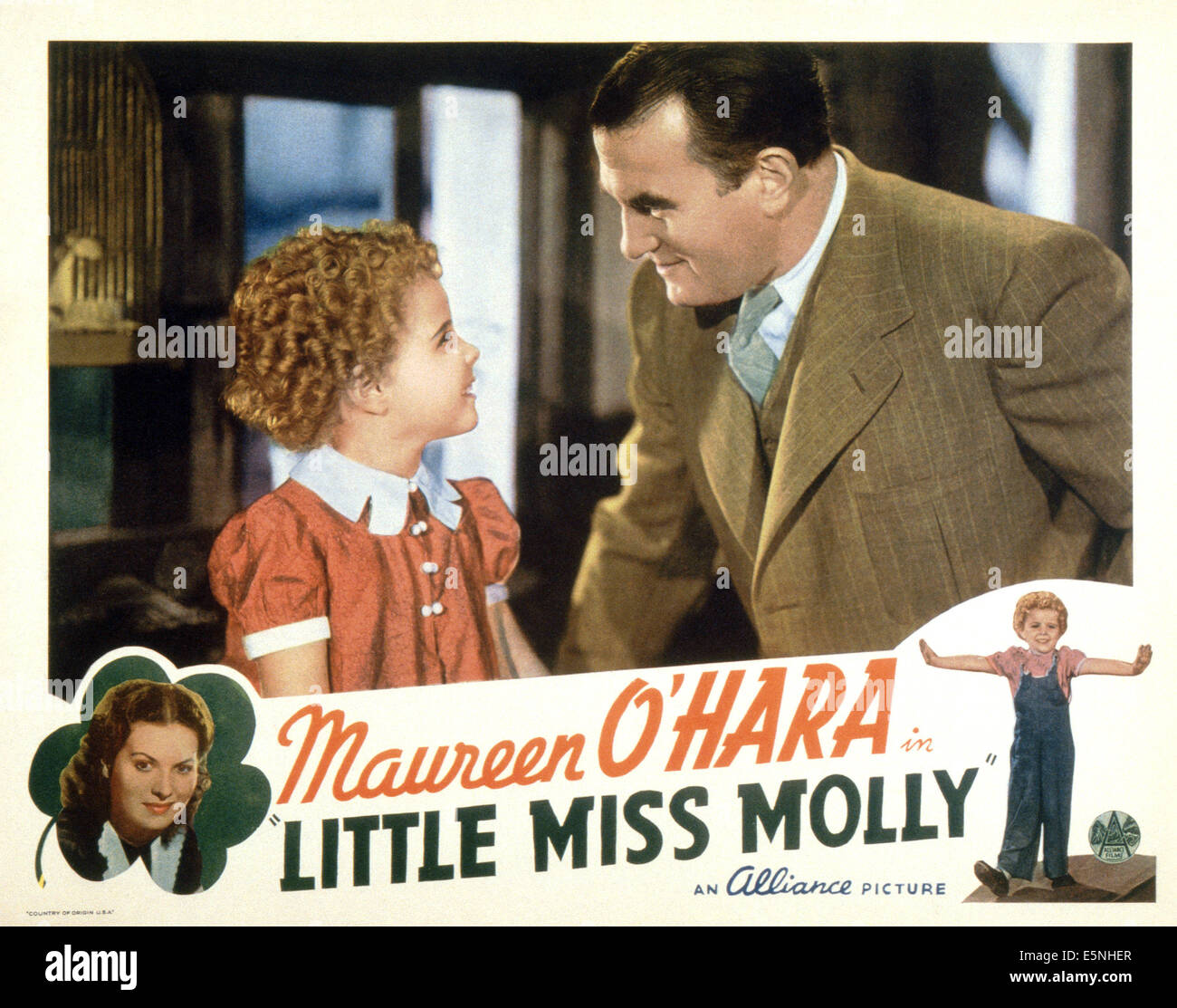 LITTLE MISS MOLLY, (aka MY IRISH MOLLY), from bottom left: Maureen O'Hara,  Binkie Stuart, Tom Burke, 1938 Stock Photo