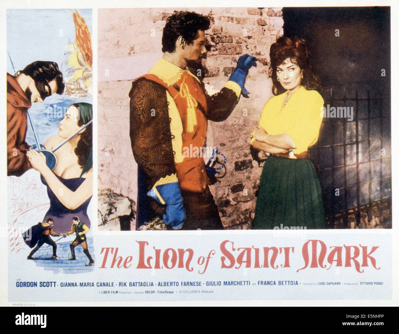 THE LION OF ST. MARK, (aka IL LEONE DI SAN MARCO), from left: Gordon Scott, Gianna Maria Canale, 1963 Stock Photo