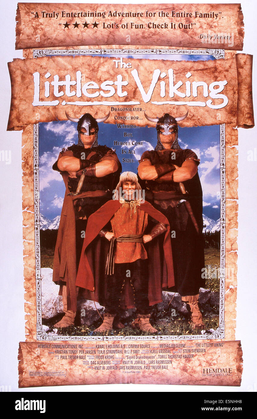 THE LITTLEST VIKING, (aka SIGURD DRAKEDREPER), Kristian Tonby (front), 1989, © Hemdale/courtesy Everett Collection Stock Photo