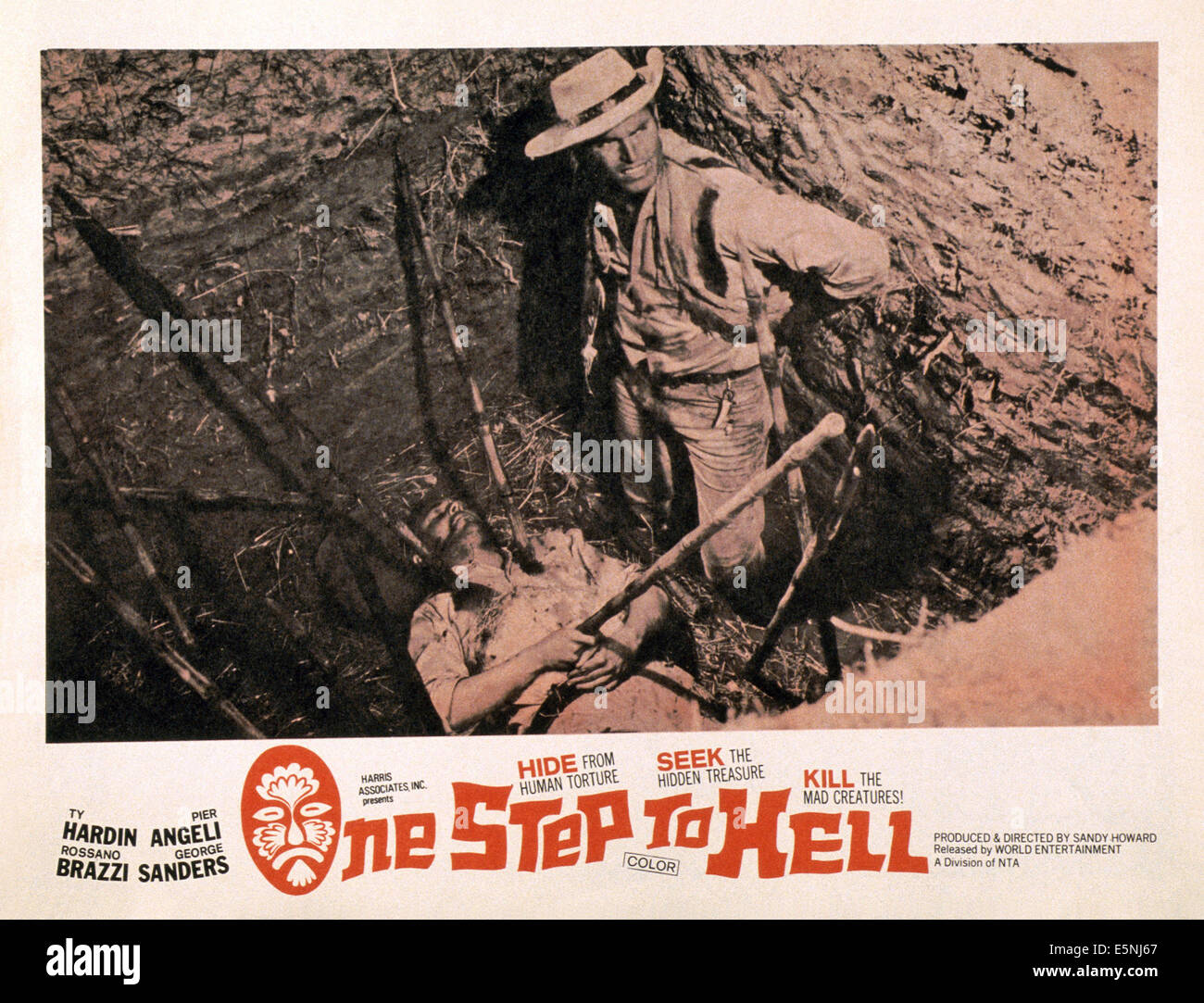 ONE STEP TO HELL, (aka KING OF AFRICA), US lobbycard, Ty Hardin (right), 1968 Stock Photo