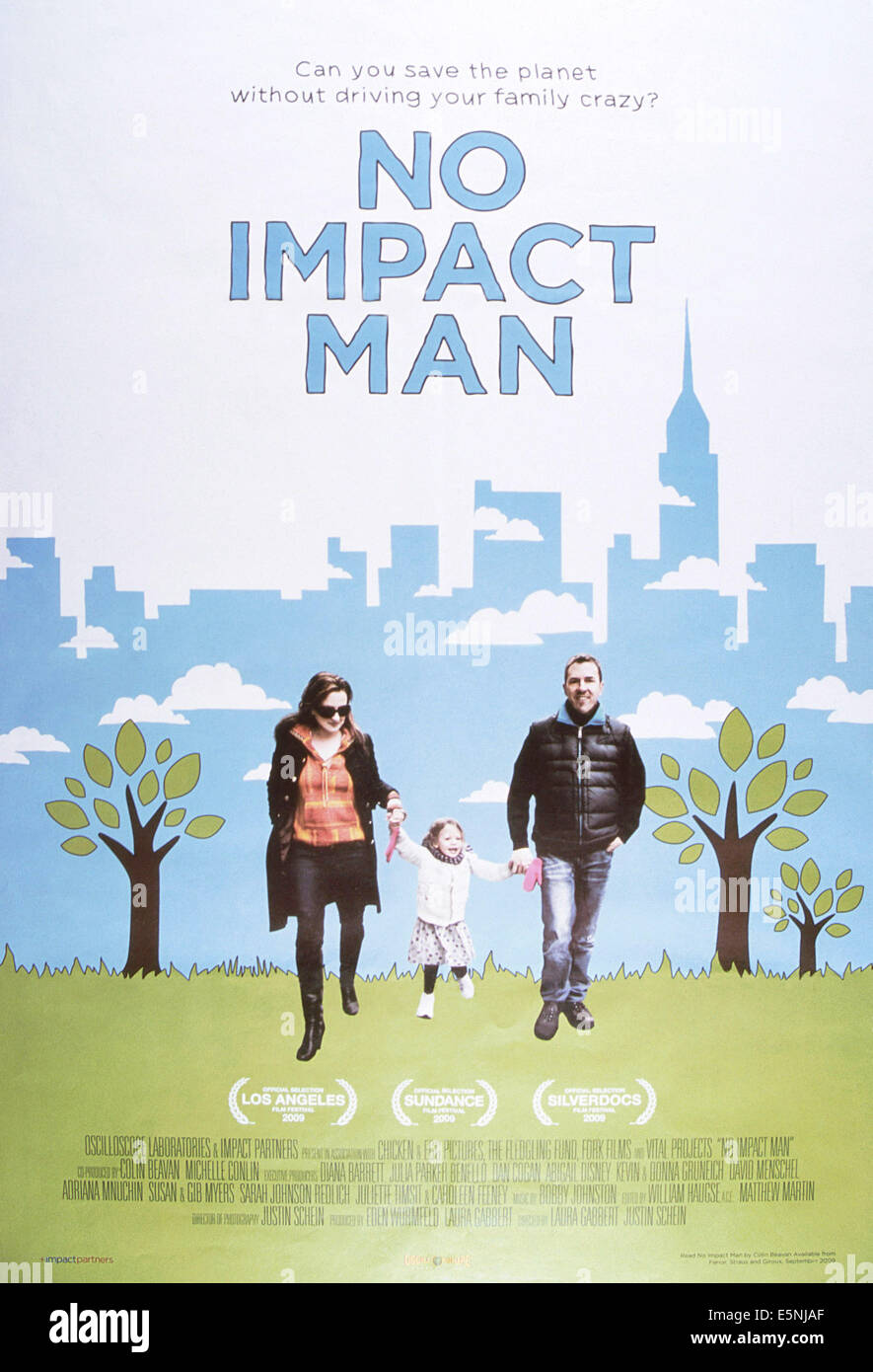 NO IMPACT MAN: THE DOCUMENTARY, US poster, Michelle Conlin (left), Colin Beavan (right), 2009, © Oscilloscope Pictures/courtesy Stock Photo