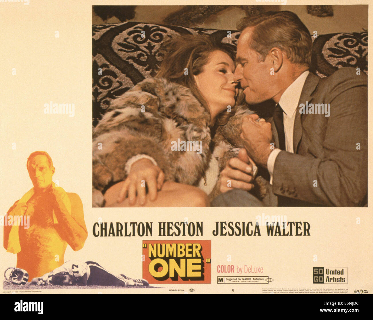 NUMBER ONE, US lobbycard, from left: Jessica Walter, Charlton Heston, 1969 Stock Photo