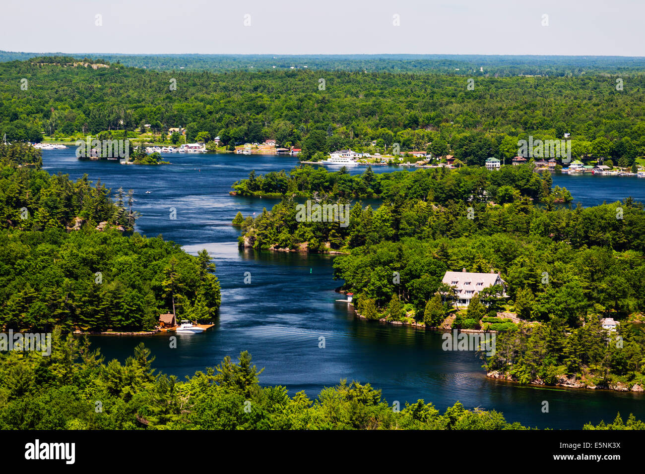 Kingston Ontario Canada. The Thousand Islands in the Saint Lawrence Seaway, border between Canada Ontario and USA New York State Stock Photo