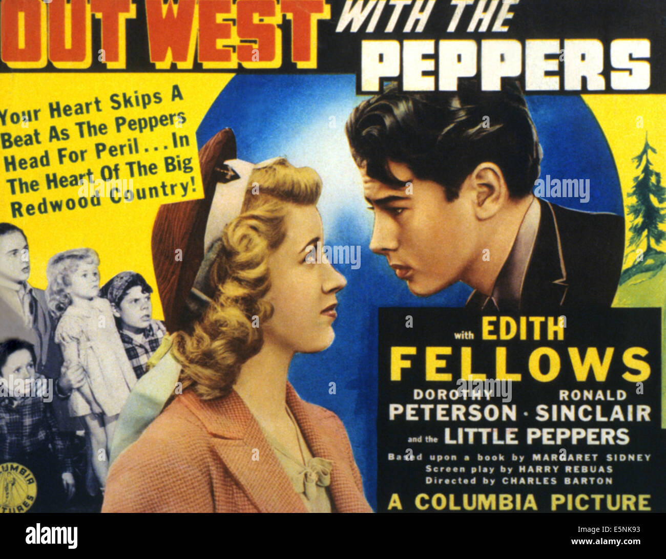 OUT WEST WITH THE PEPPERS, from left, Edith Fellows, Ronald Sinclair, 1940 Stock Photo