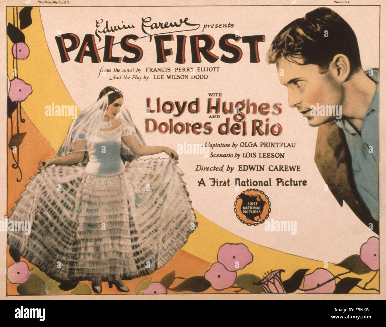PALS FIRST, US poster, from left: Dolores Del Rio, Lloyd Hughes, 1926 Stock Photo