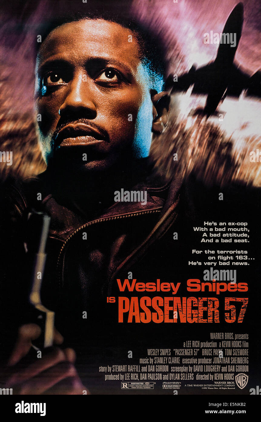 PASSENGER 57, US poster, Wesley Snipes, 1992, © Warner Stock Photo - Alamy