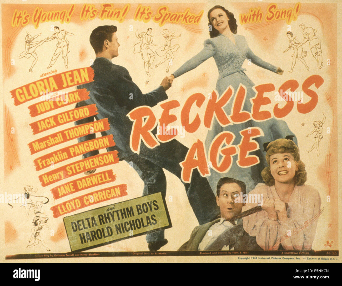 RECKLESS AGE, US poster, Gloria Jean (top right), bottom from left