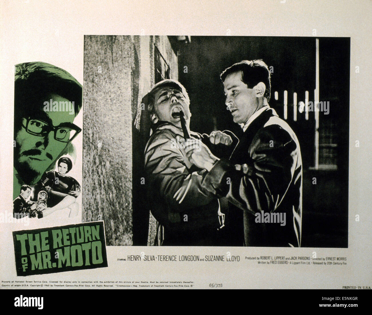 THE RETURN OF MR. MOTO, US lobbycard, Henry Silva (right), 1965 Stock Photo  - Alamy