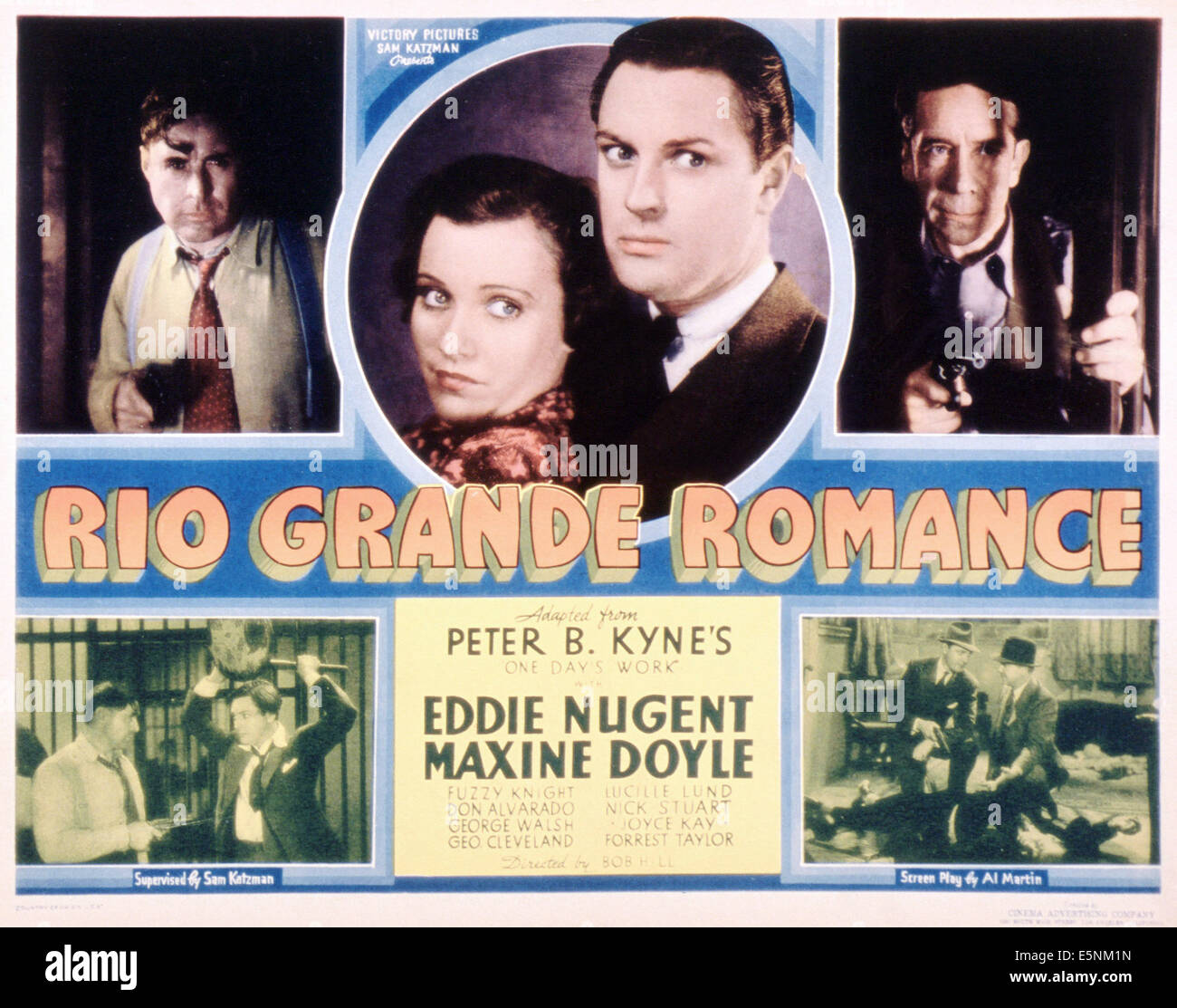 RIO GRANDE ROMANCE, US poster, top from left: George Walsh, Maxine Doyle, Eddie Nugent, Ernie Adams, 1936 Stock Photo