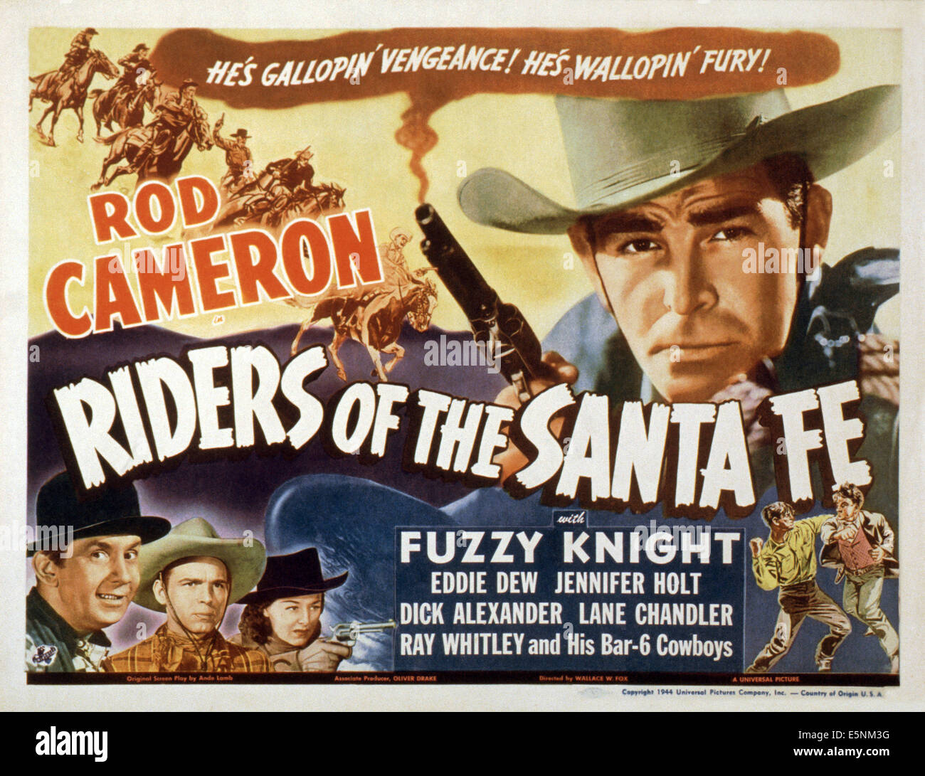 RIDERS OF THE SANTA FE, US lobbycard, top right: Rod Cameron; bottom ...