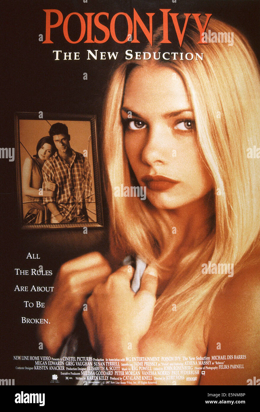 POISON IVY: THE NEW SEDUCTION, US poster, from left: Megan Edwards, Greg Vaughan, Jaime Pressly, 1997, © New Line/courtesy Stock Photo