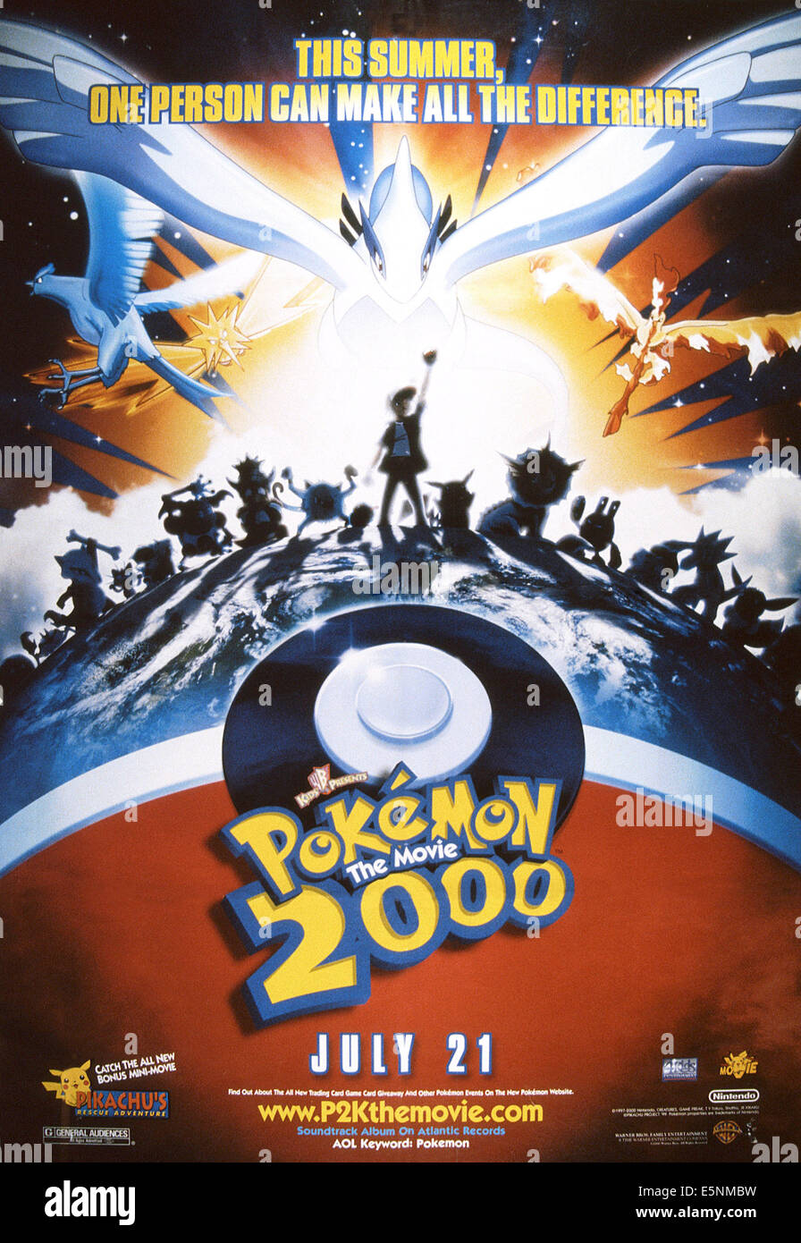 POKEMON: THE MOVIE 2000, US poster, 1999,  Warner Brothers/courtesy  Everett Collection Stock Photo - Alamy