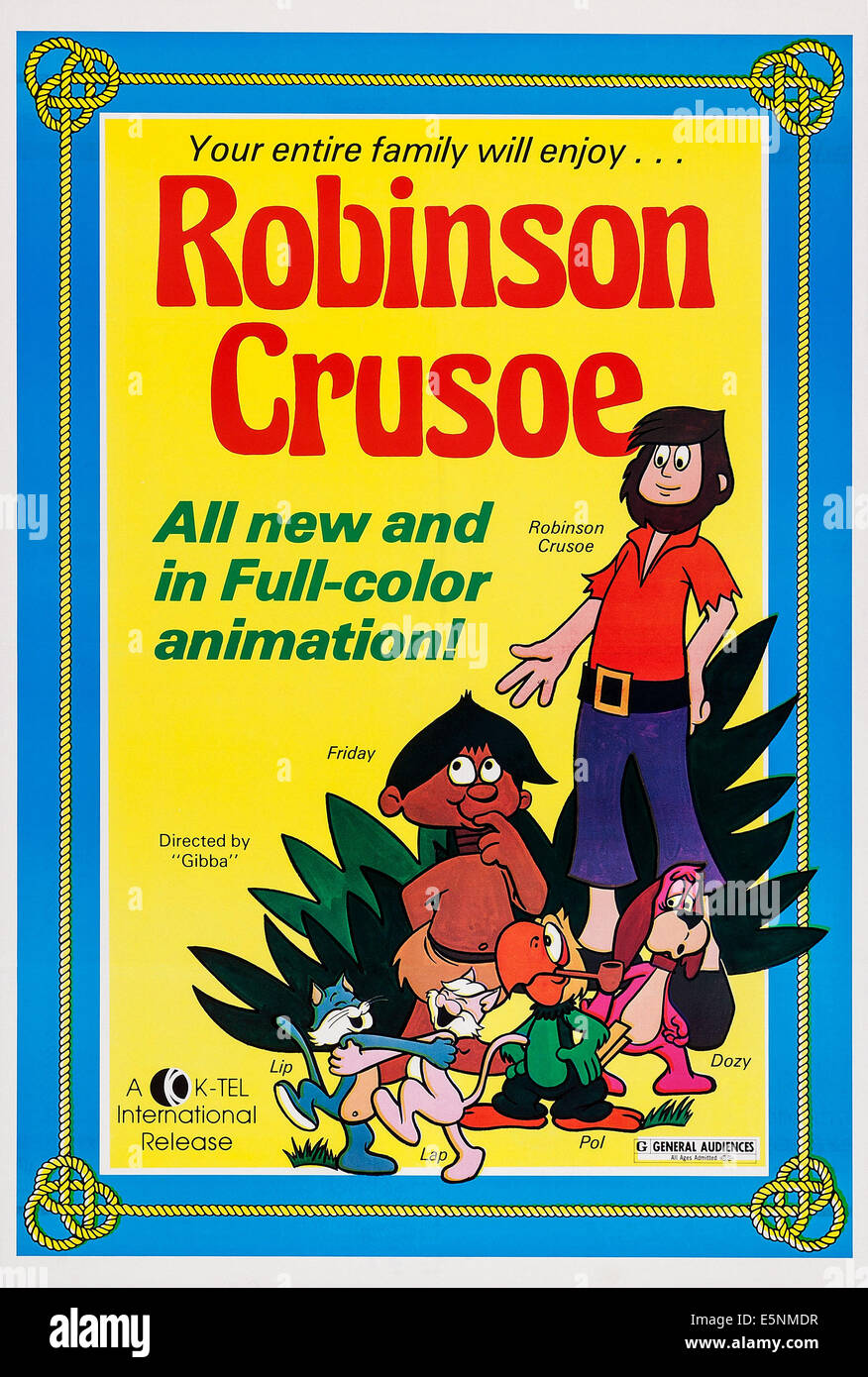 ROBINSON CRUSOE, (aka IL RACCONTO DELLA GIUNGLA), US poster, 1974 Stock Photo