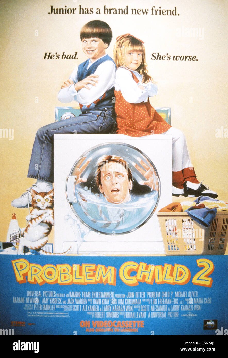PROBLEM CHILD 2, US poster, top from left: Michael Oliver, Ivyann Schwan, John Ritter (bottom), 1991, © Universal/courtesy Stock Photo
