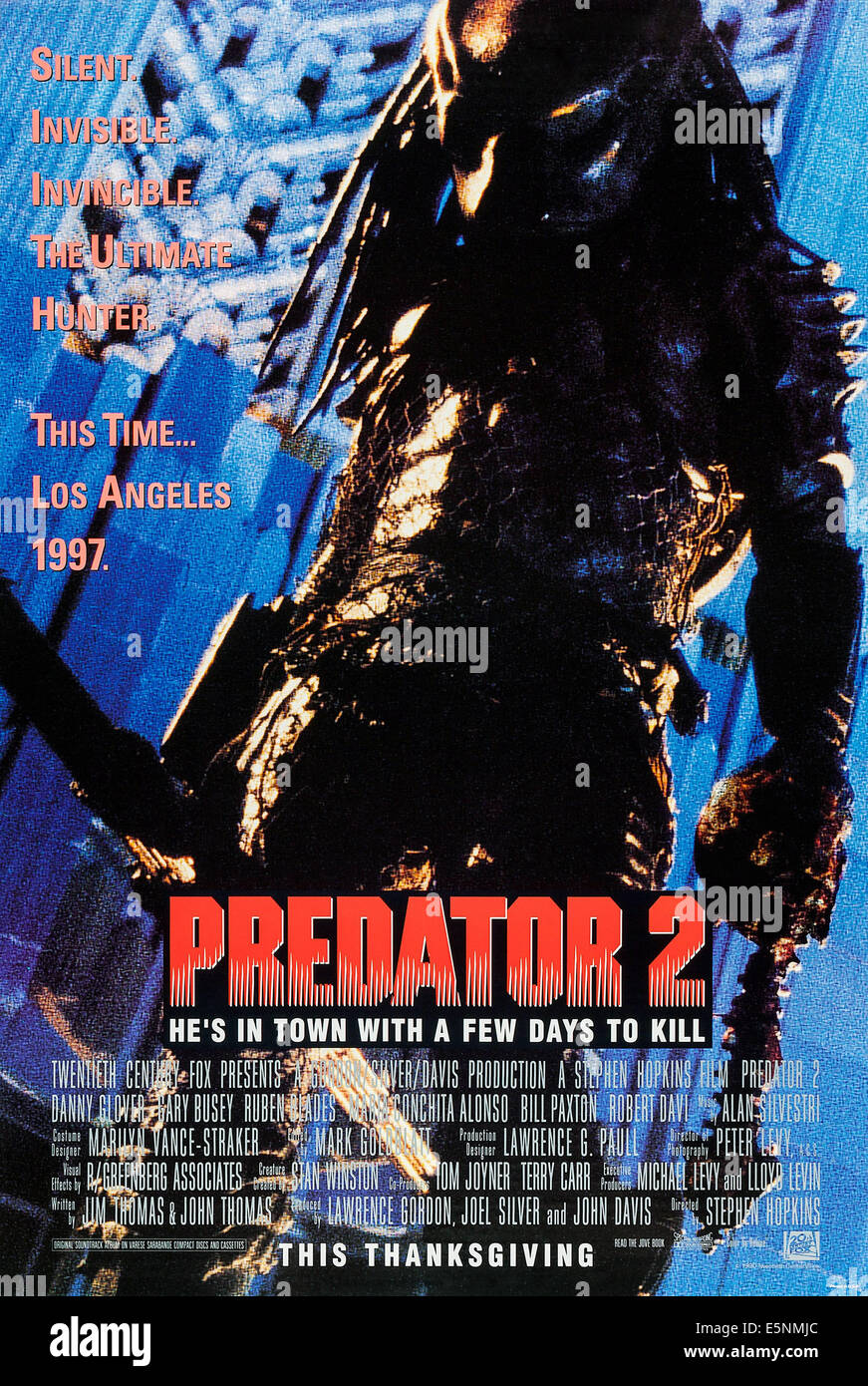 PREDATOR 2, US poster, 1990, TM & Copyright © 20th Century Fox Film Corp./courtesy Everett Collection Stock Photo