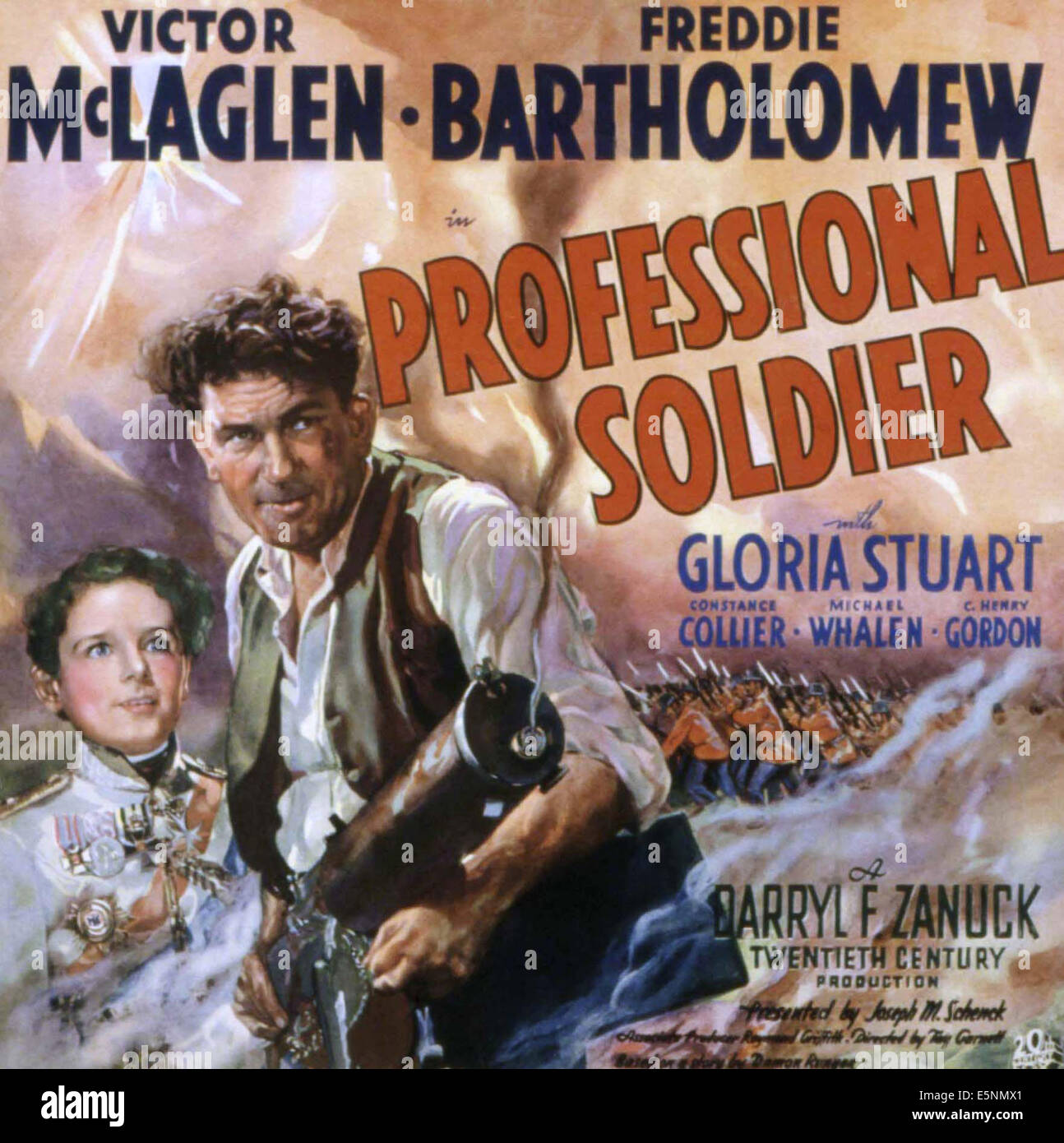 PROFESSIONAL SOLDIER, Freddie Bartholomew, Victor McLaglen, 1935, TM and copyright ©20th Century Fox Film Corp. All rights Stock Photo
