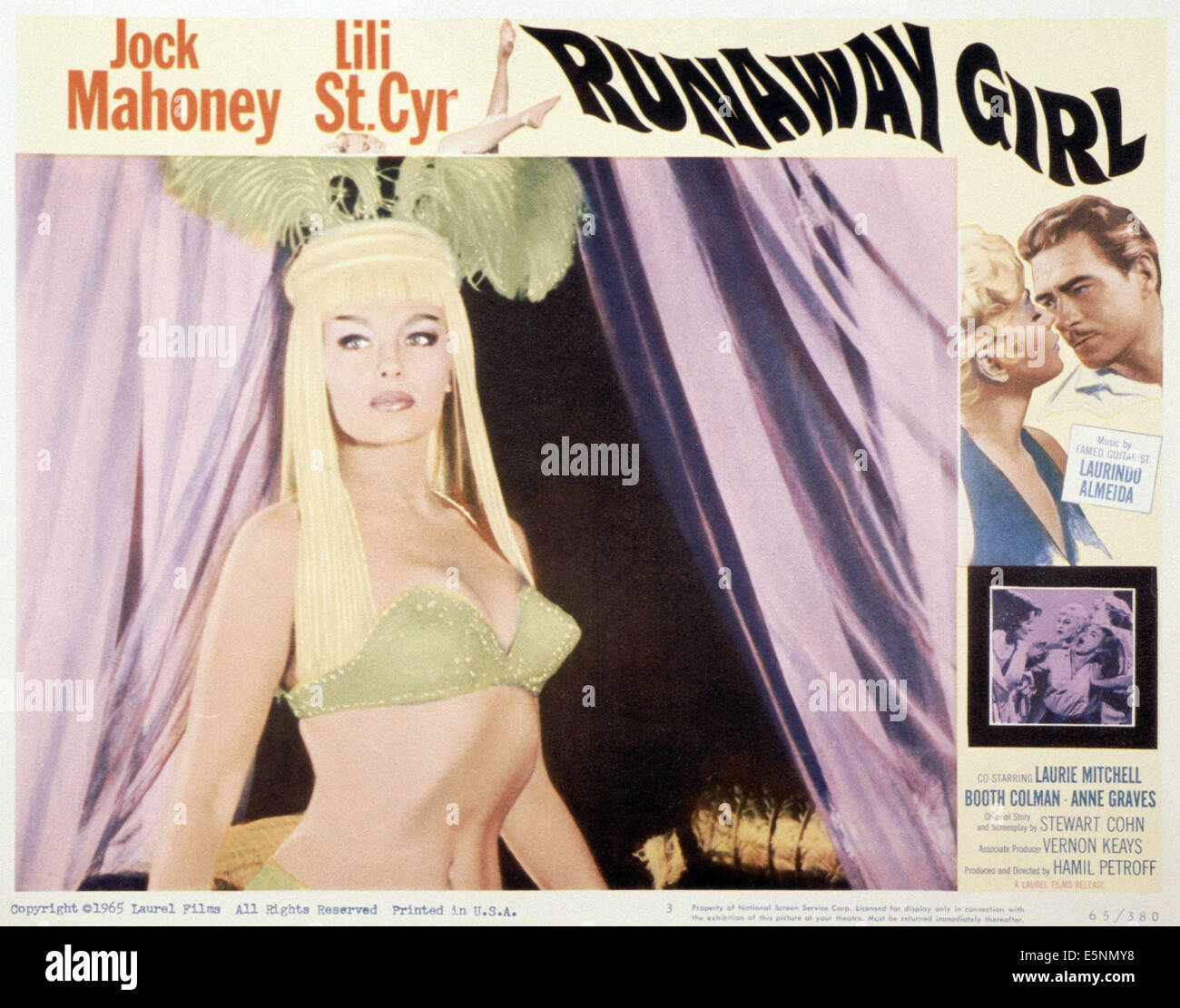 RUNAWAY GIRL, US lobbycard, Lili St. Cyr (center), 1965 Stock Photo