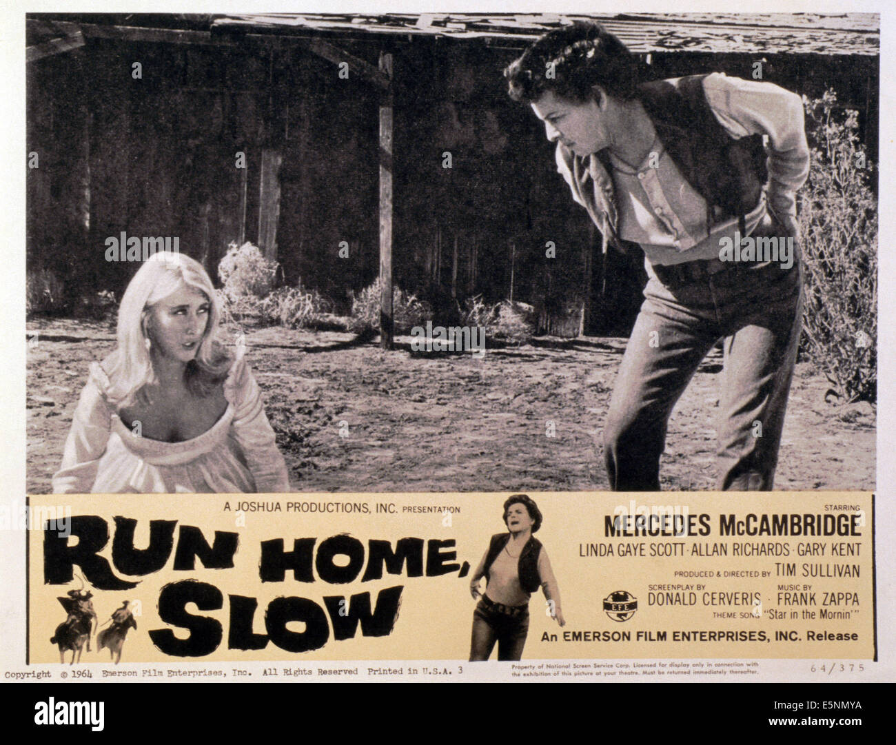 RUN HOME, SLOW, US poster, from left: Linda Gaye Scott, Mercedes McCambridge, 1965 Stock Photo