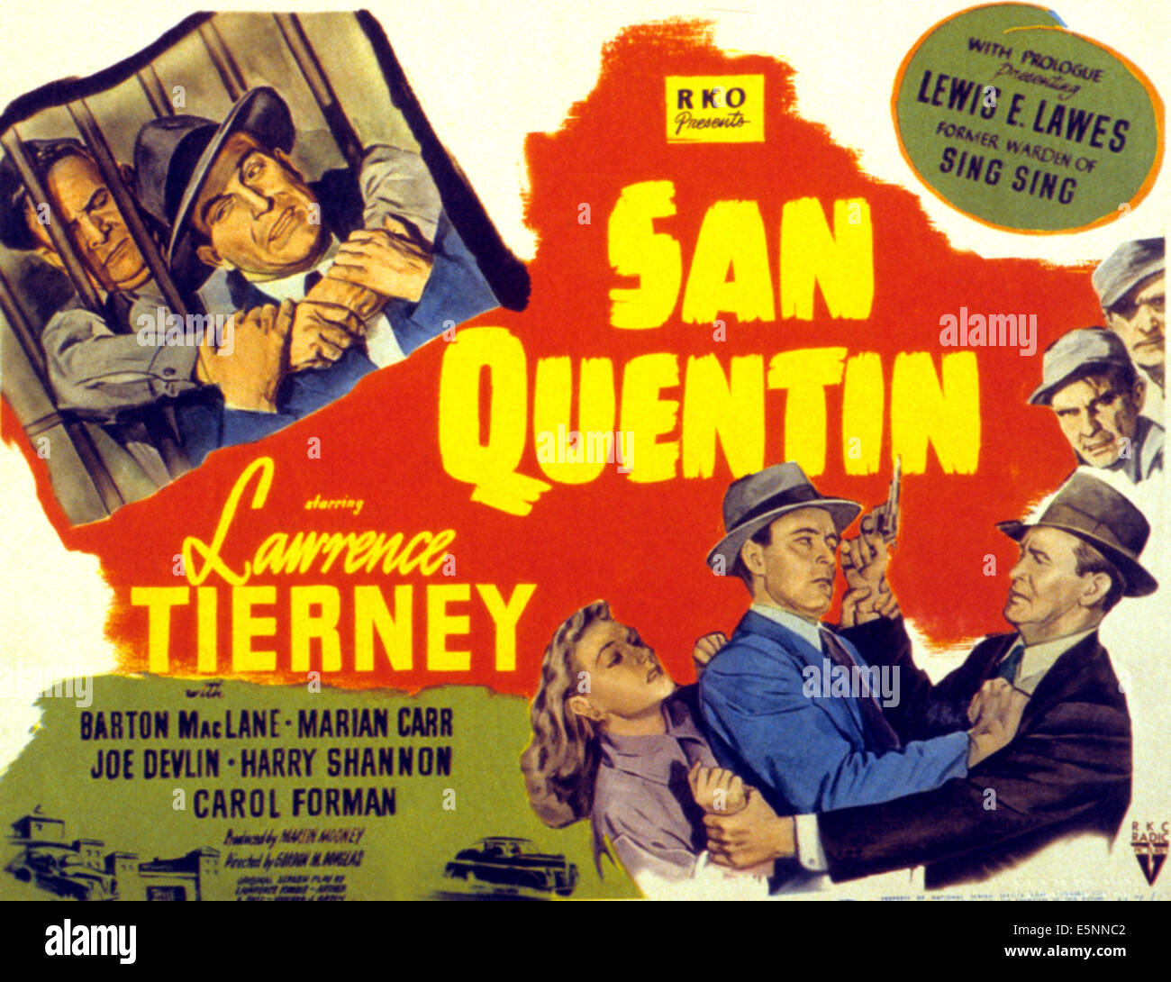 SAN QUENTIN, Marian Carr, Lawrence Tierney, Barton MacLane, 1946 Stock Photo