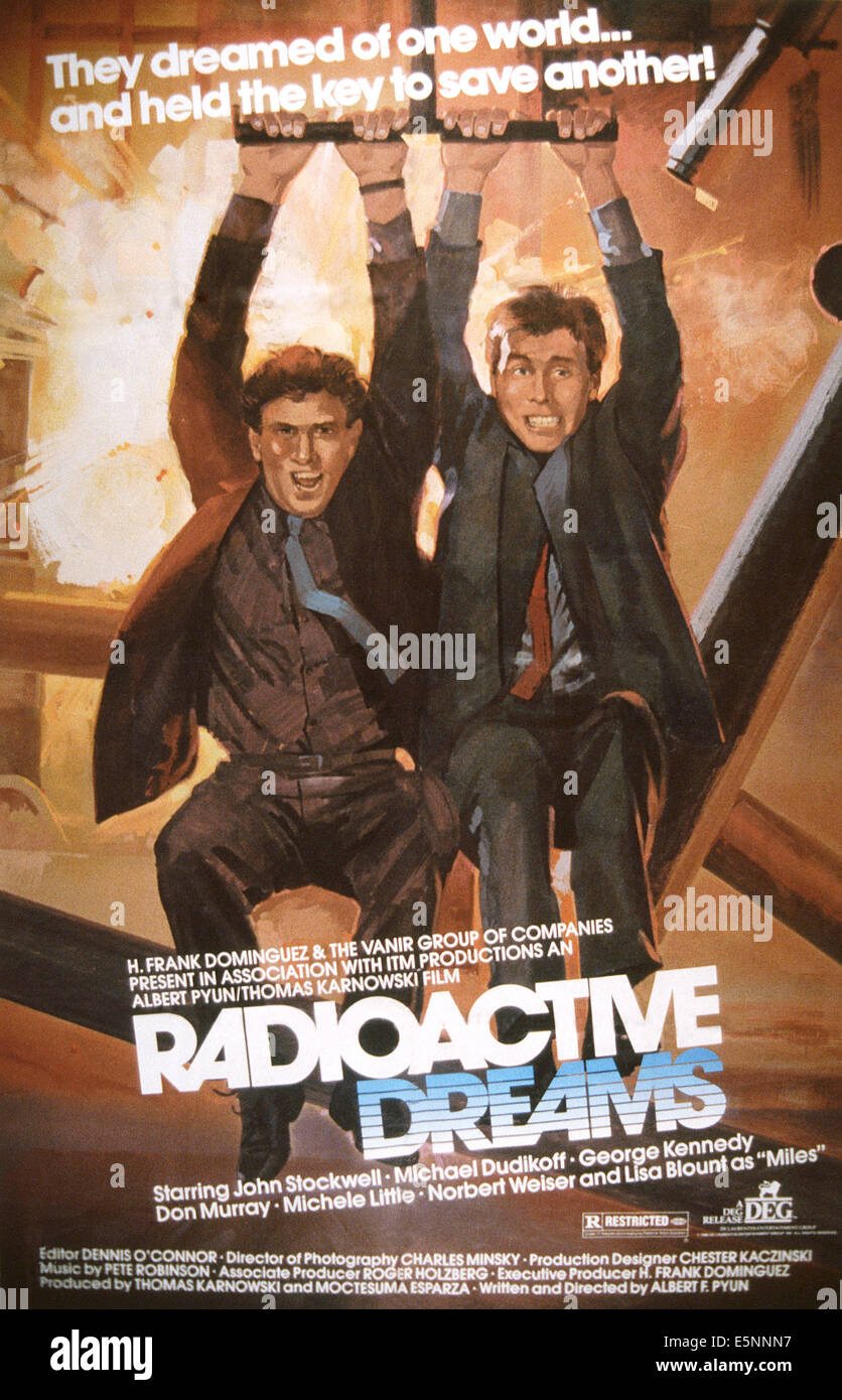 RADIOACTIVE DREAMS, US poster, from left: John Stockwell, Michael Dudikoff, 1985, © De Laurentiis Entertainment Group/courtesy Stock Photo
