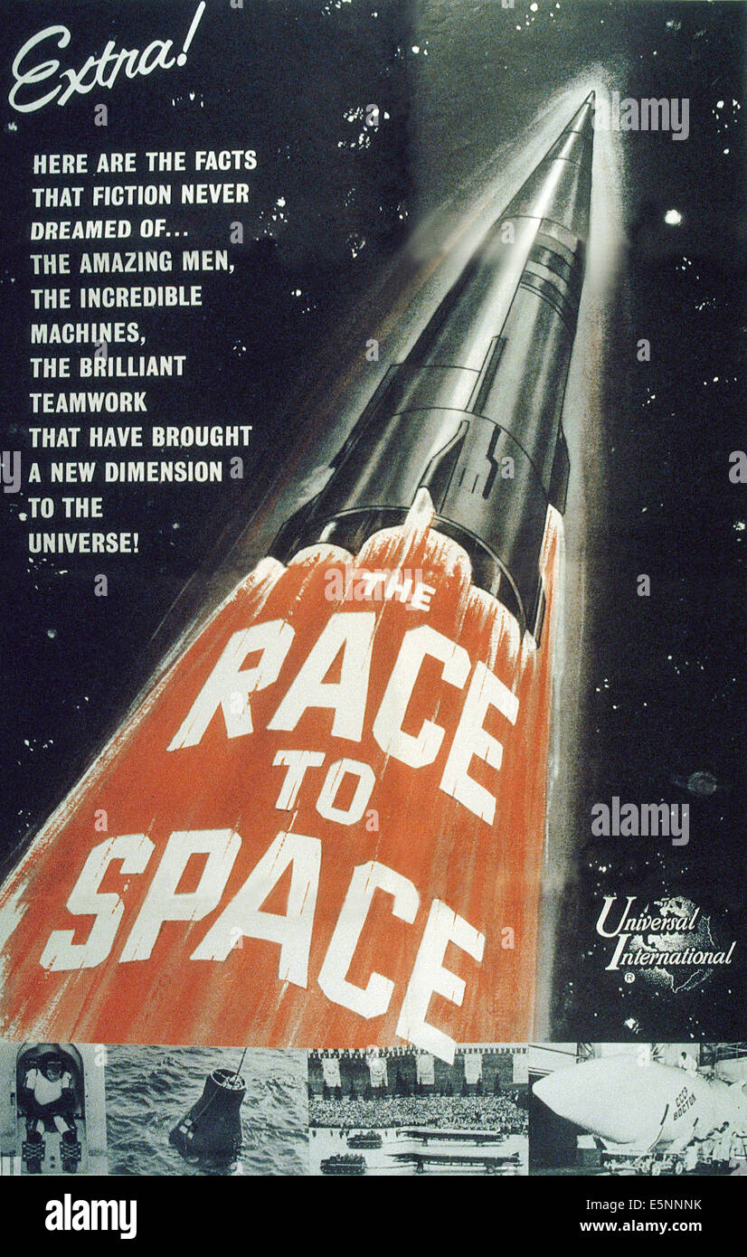 THE RACE TO SPACE, US poster, ca. late 1950s Stock Photo