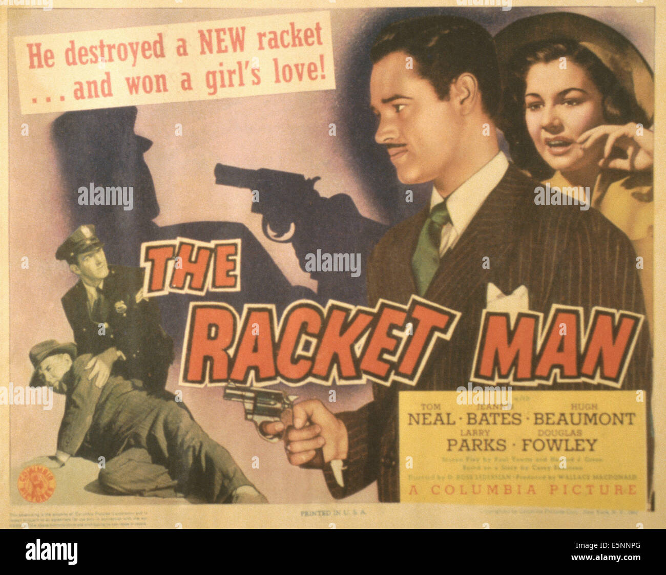 Bat Racket Man THE RACKET MAN, US poster, from left: Hugh Beaumont (kneeling), Tom ...