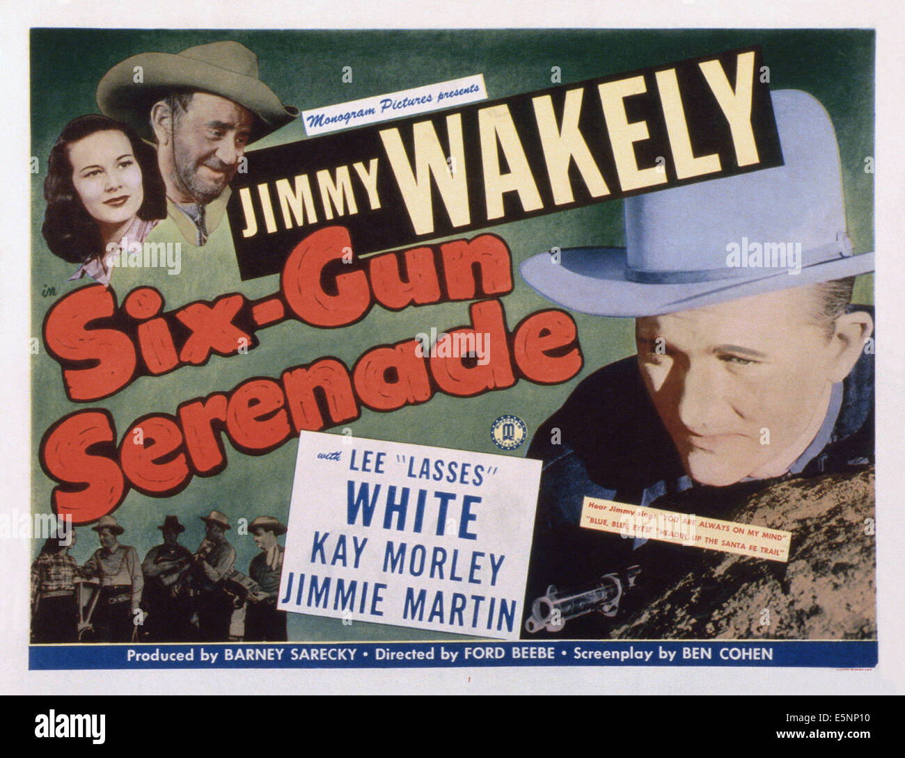 six-gun-serenade-us-lobbycard-from-left-kay-morley-lee-lasses-white-E5NP10.jpg