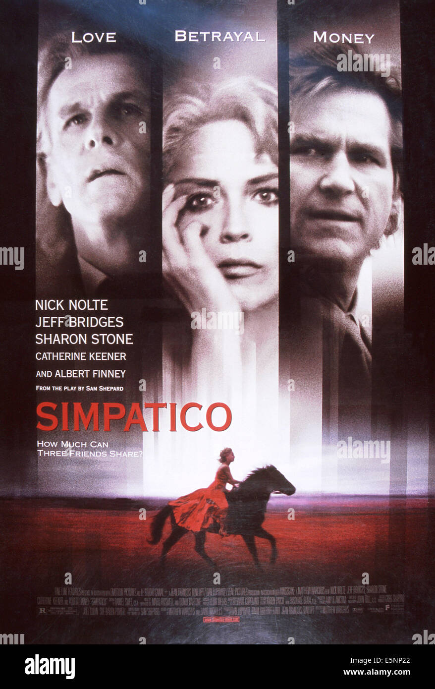 SIMPATICO, US poster art, from left Nick Nolte, Sharon Stone, Jeff