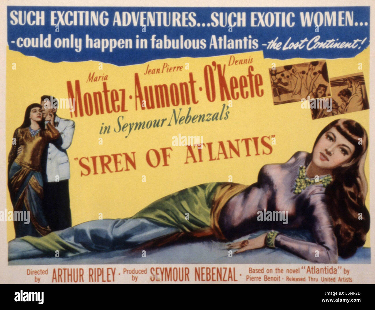 SIREN OF ATLANTIS, Maria Montez, Jean-Pierre Aumont, 1949 Stock Photo