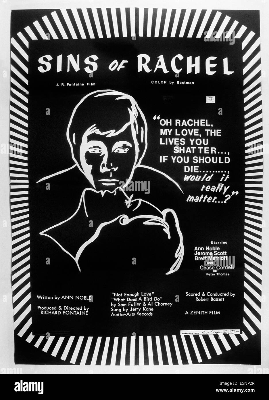 SINS OF RACHEL, US poster art, 1972 Stock Photo