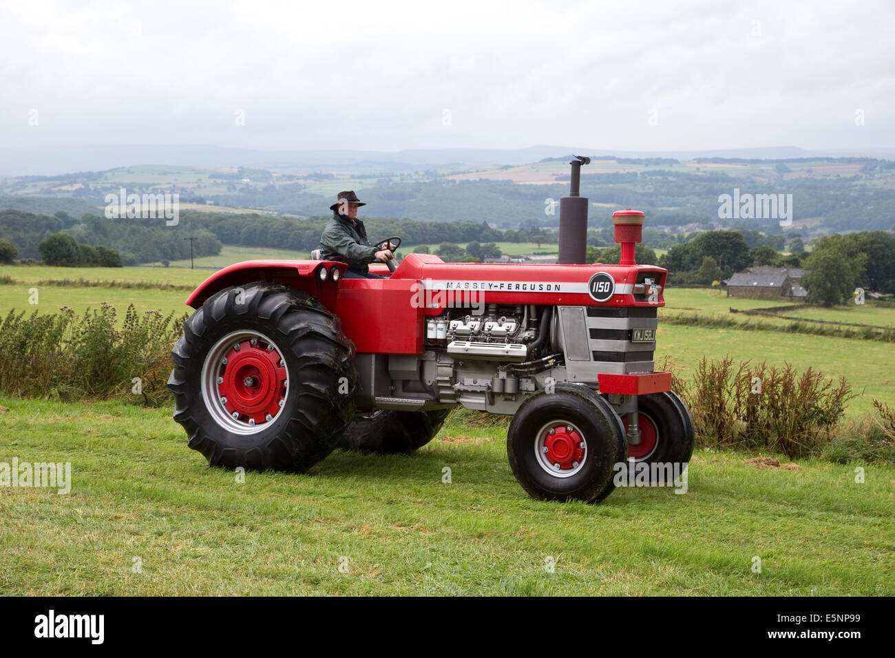 Massey Ferguson 1150 tractor without cab exhibiting at English