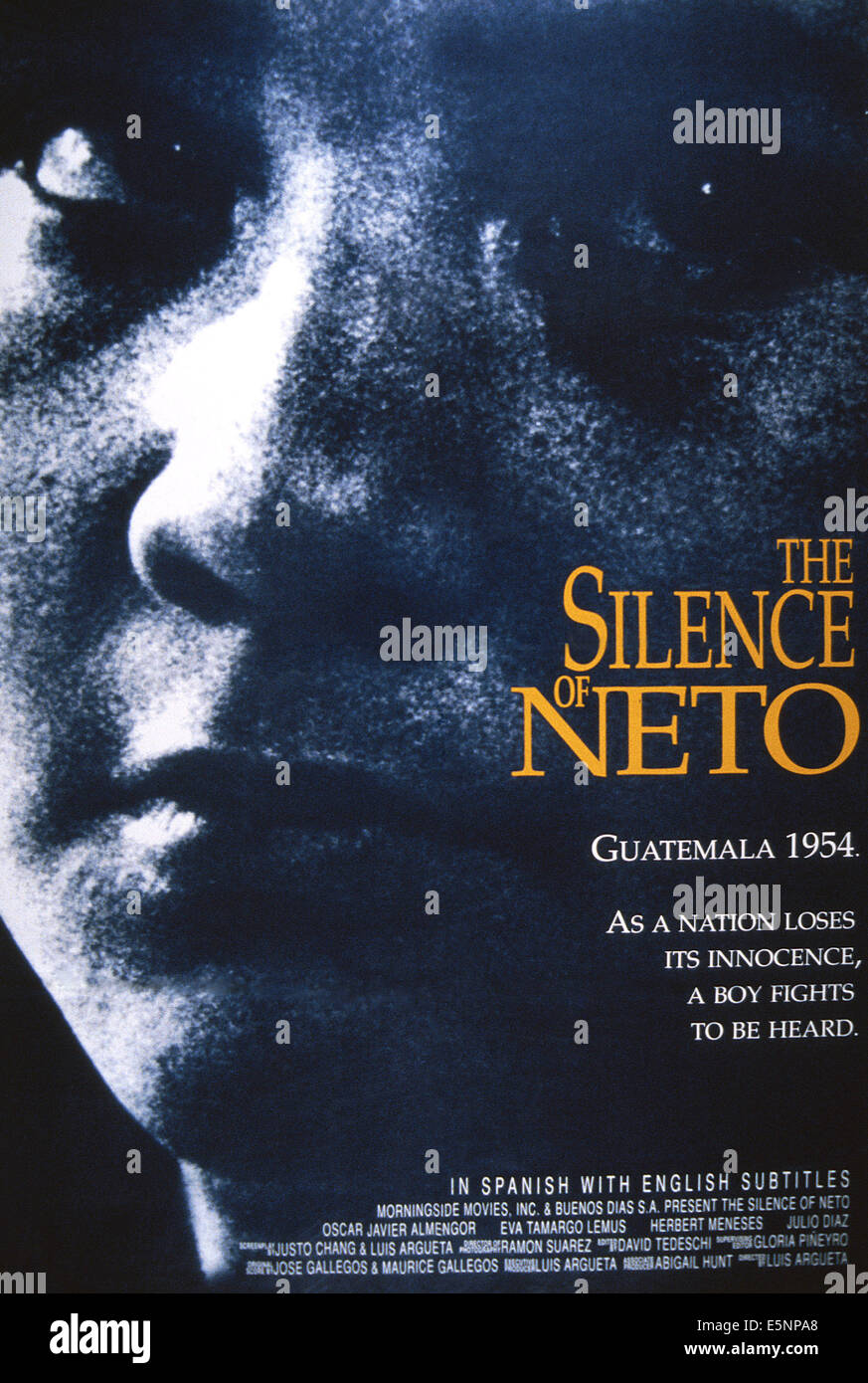 THE SILENCE OF NETO, US poster art, Oscar Javier Almengor, 1994. ©Maya Media Corporation/courtesy Everett Collection Stock Photo